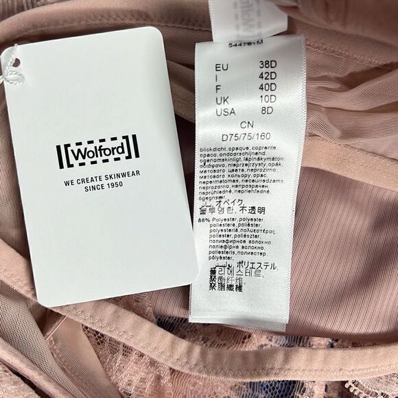 NWT Wolford Esmeralda String Body Rose Powder Pink 8 D-cup M - Picture 12 of 15